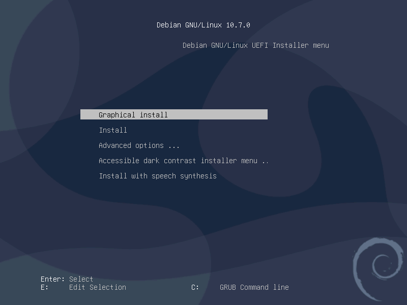 Installing Debian 10